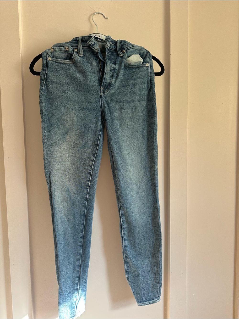 pistola Light Wash Skinny High-Rise Jeans